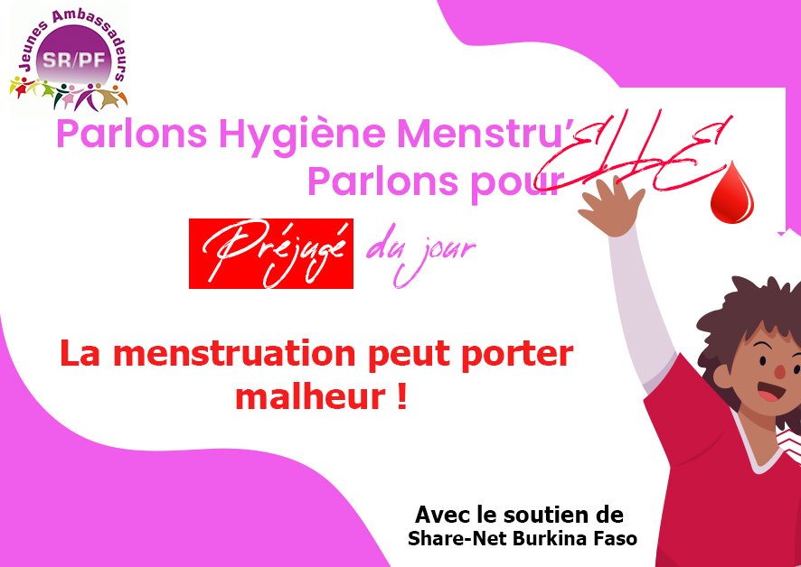 𝐏𝐚𝐫𝐥𝐨𝐧𝐬 𝐝𝐞 𝐥𝐚 𝐠𝐞𝐬𝐭𝐢𝐨𝐧  𝐡𝐲𝐠𝐢é𝐧𝐢𝐪𝐮𝐞 𝐝𝐞𝐬 𝐦𝐞𝐧𝐬𝐭𝐫𝐮𝐞𝐬
On pense parfois que les femmes  et les jeunes filles pendant leurs menstruations peuvent porter malheur aux autres si elles ne prennent pas certaines précautions.
