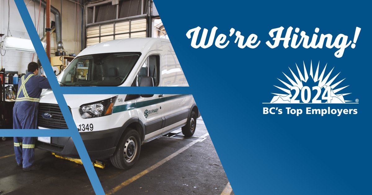 Exciting Opportunity! The City of Burnaby is hiring a full time mechanic! If you have a passion for mechanics & want to work with a dynamic team, this is the job for you. 🔧Apply now: ow.ly/VpG850RXb52 Learn why we’re one of BC’s Top Employers: ow.ly/778750RXb53