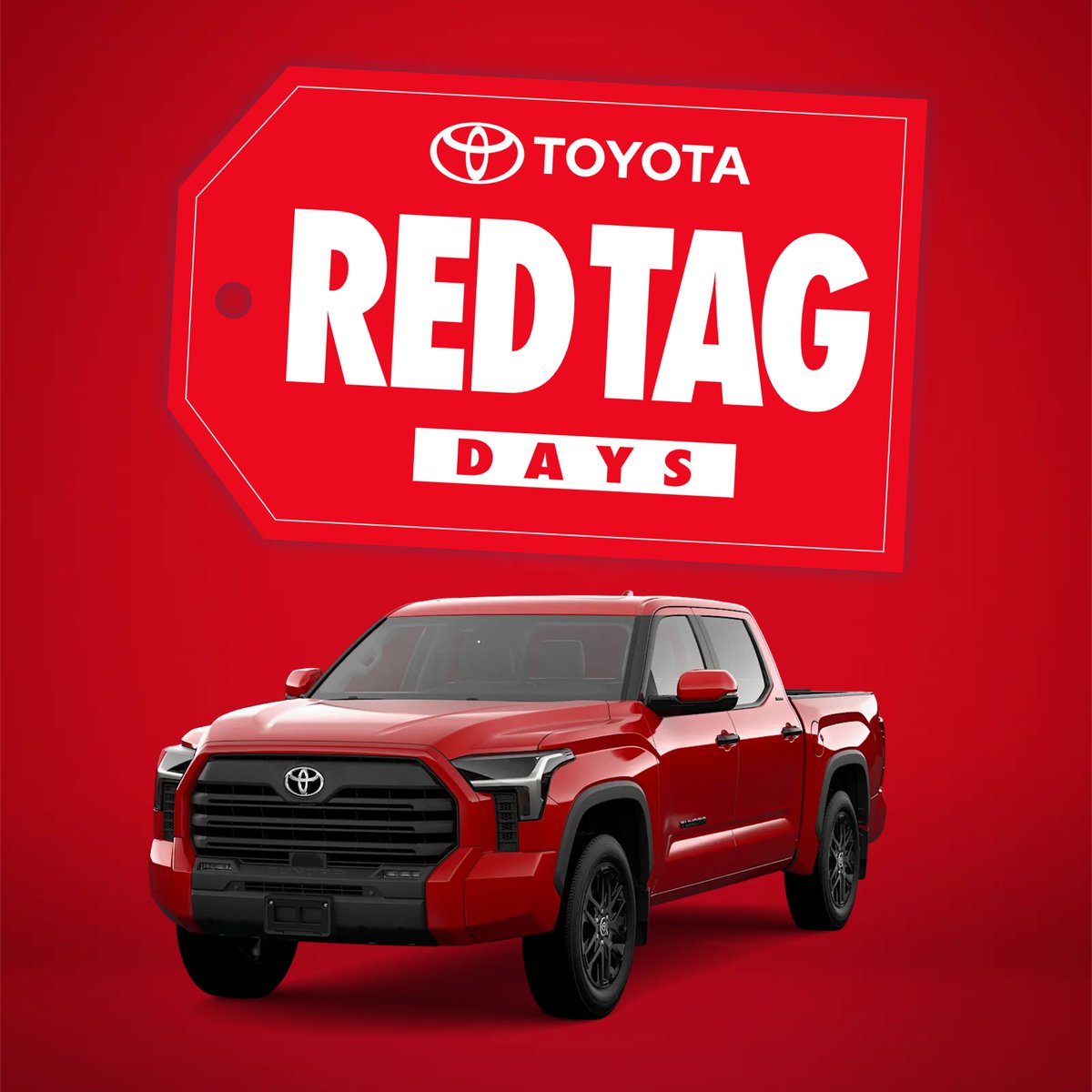 YorktonToyota's tweet photo. Our Red Tag Days continue! ๐ Enjoy $2000 off all Tundras until the end of May. Only a few days left so don't miss out on this incredible deal! #RedTagDays #Toyota #yorkton #sk #mb #tundra https://t.co/Xg4uDge0jr