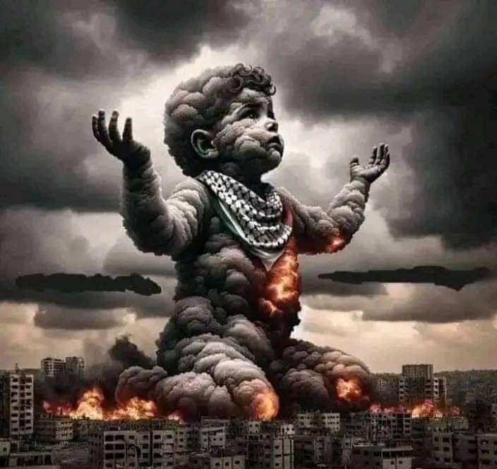 حدادًا 
ليس على شهدائنا، وليس علي غزة فحسب، بل علينا، على عيوننا وقلوبنا، وضمائرنا، وحكامنا، 
على إنسانيتنا.😭