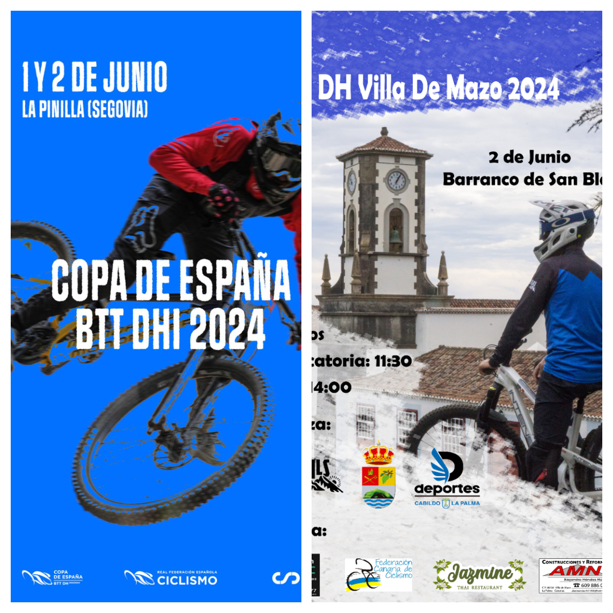 Con ganas de carreras para el próximo finde, estais a tiempo aun de apuntaros. 

Copa de España cierran el 28/05/2024 23:59:59 y el DH Villa de Mazo el  29/05/2024 23:00:00. 

+info: downhillspain.com/nacional/