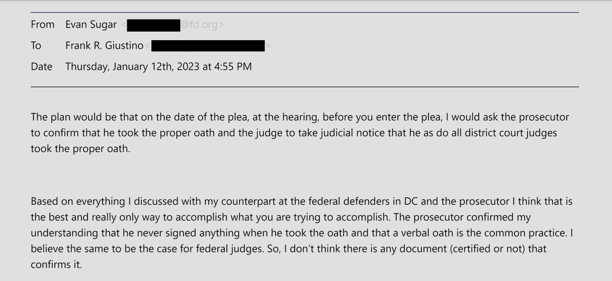 @USAO_DC @USAO_WDMO @FBIKansasCity @FBIWFO @CapitolPolice @DCPoliceDept USDC D.C. Federal January 6th 'Chief Judges' BOASBERG & HOWELL signed illegally changed Oaths of Office, Refused for Cause for fraud on January 6th Case #23-cr-16 court record, deliberately ignored by BOASBERG.

Compare Title 28 U.S.C. §453 'So help me God' in proper form as