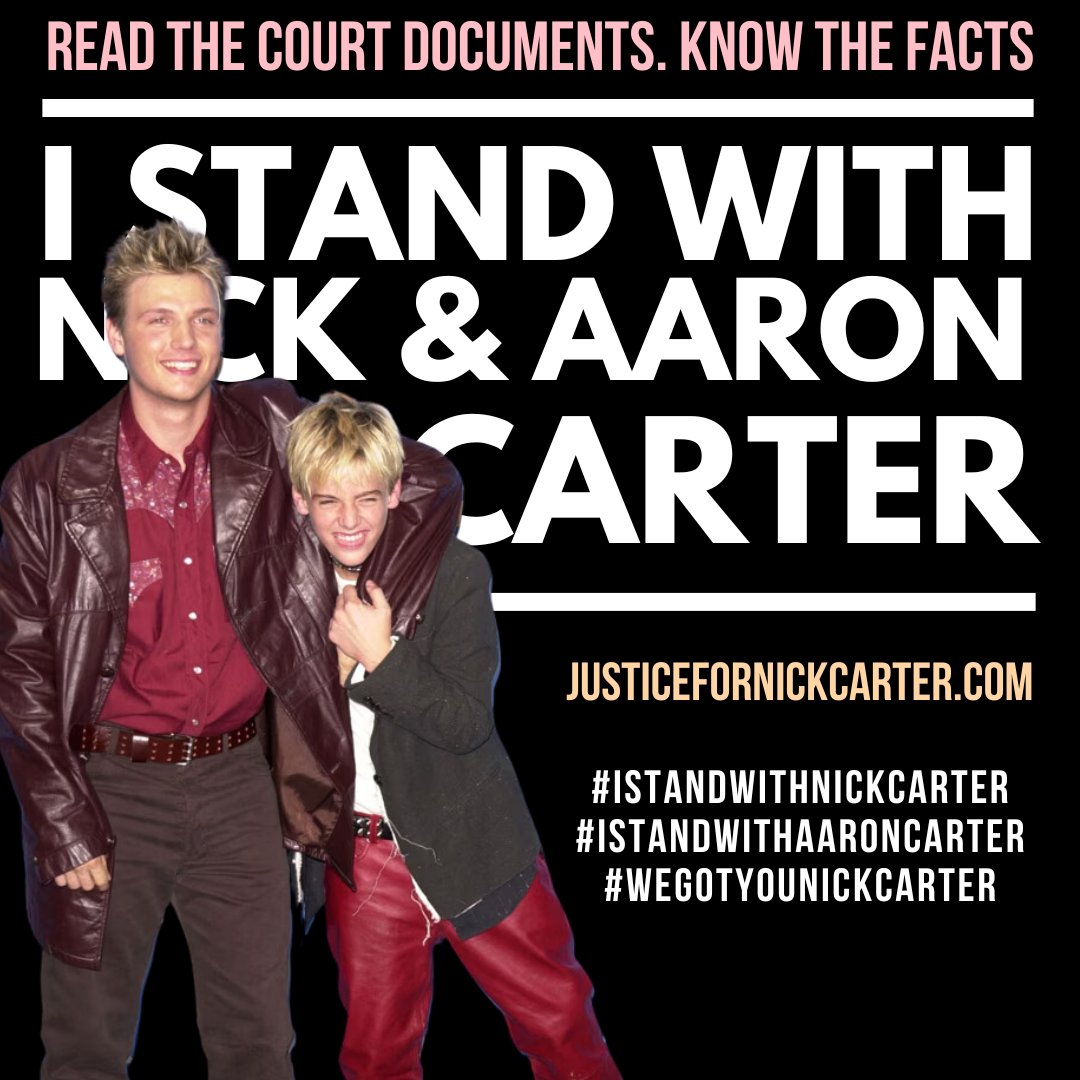BSBFangirls's tweet photo. We know tonight is going to focus on Aaron a good bit, so we wanted to put this out there early. 

We know Aaron was mentally ill. We know he was taken advantage of. 

We stand with Aaron Carter, too. 

Read the docs: https://t.co/YEoLXcvYEz
Watch the entire video: https://t.co/NpRfv7TGhK
#IStandWithAaronCarter #IStandWithNickCarter #IStandWithNickandAaronCarter #WeGotYouNickCarter #FallenIdols