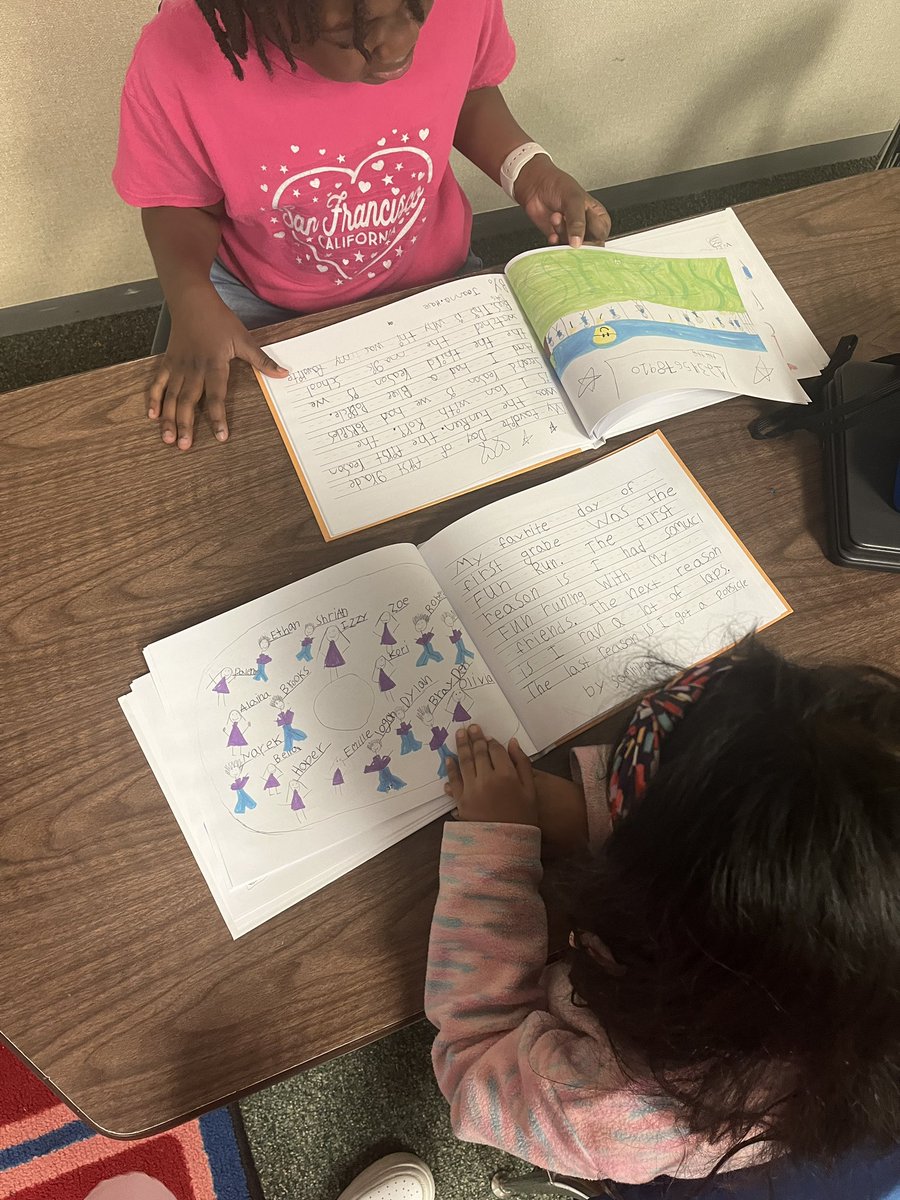 FCPSMurphy's tweet photo. On the second day of our end of the year countdown, we celebrated becoming published authors with a book celebration! Students in three classes shared class created books, each filled with memories from first grade ☺️ https://t.co/GFOApzYxMd