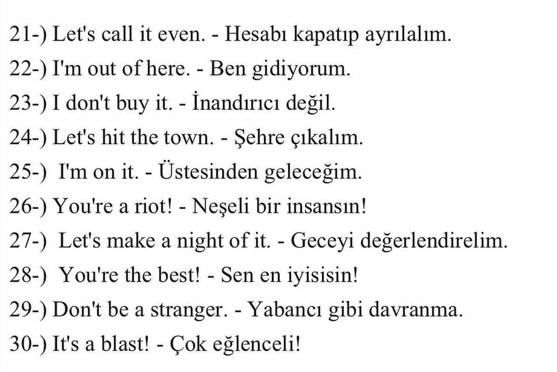 engIlIishdiIix's tweet image. 📌 Arkadaş ortamında işinize yarayabilecek 40 kalıbı listeledik. Kaydedin lazım olur. ✅