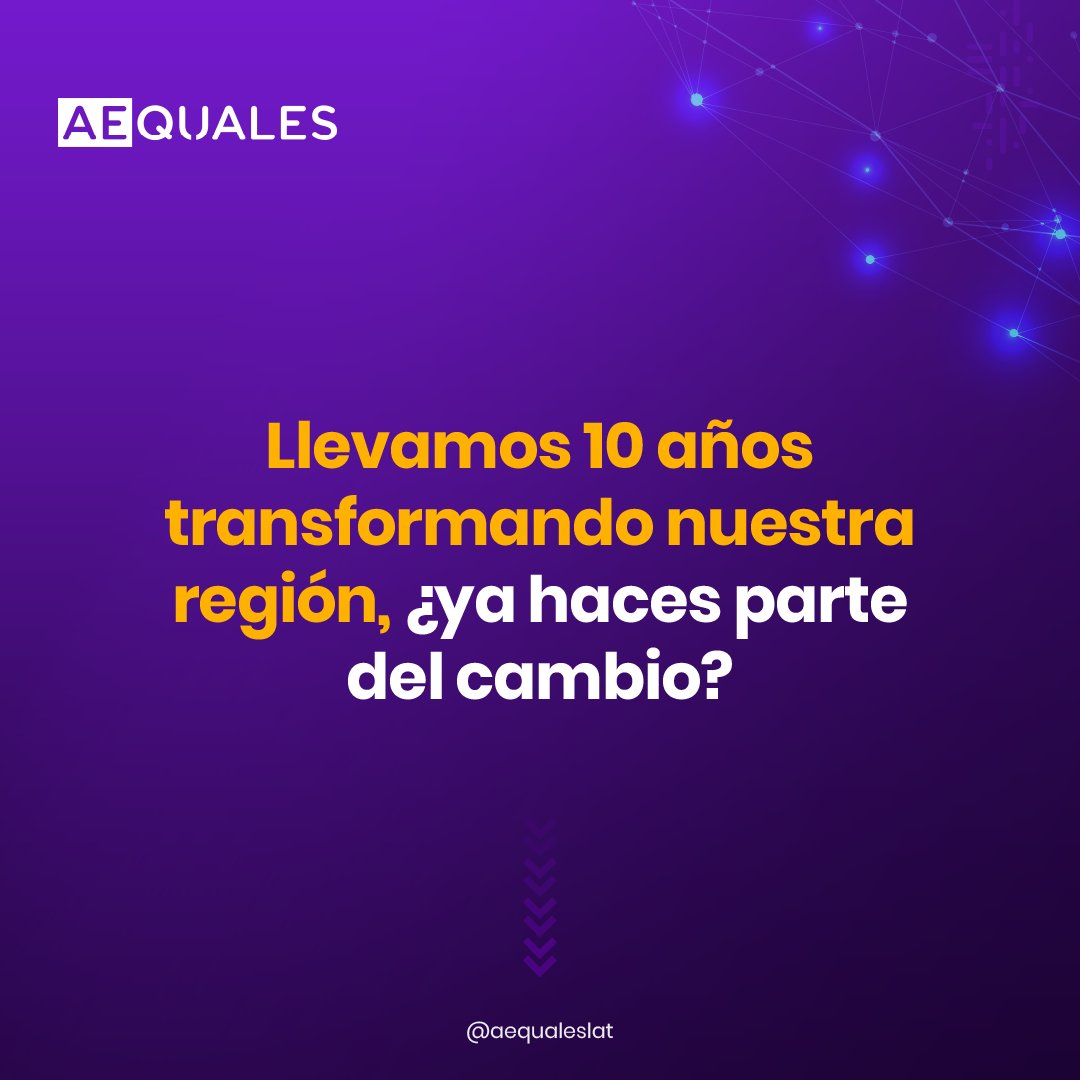 Cumplimos 10 años promoviendo ambientes laborales equitativos y diversos a través del Ranking PAR, nuestros servicios de consultoría, formación, la Comunidad Aequales y la Certificación Aequales ✨

#10AñosAequales #EquidadDeGénero #Diversidad #Inclusión