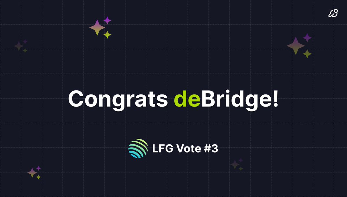 We are beyond excited to congratulate our partners at @deBridgeFinance on an incredible win for the @JupiterExchange LFG vote #3🏆🎉 deBridge is essential in helping our cloned assets maintain strong price pegs with their original tokens, and we look forward to continuing to