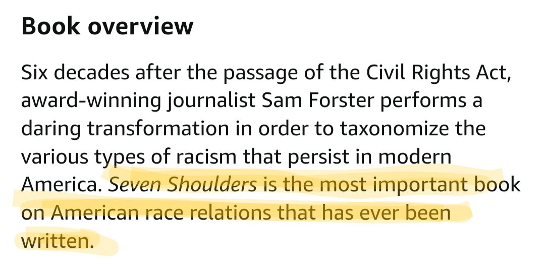 A Canadian white man cosplays in blackface for a summer instead of just interviewing black people about their lived experiences. To then the write a book about your cosplay experience and claim it to be the most important book on race relations is true colonizer behavior.