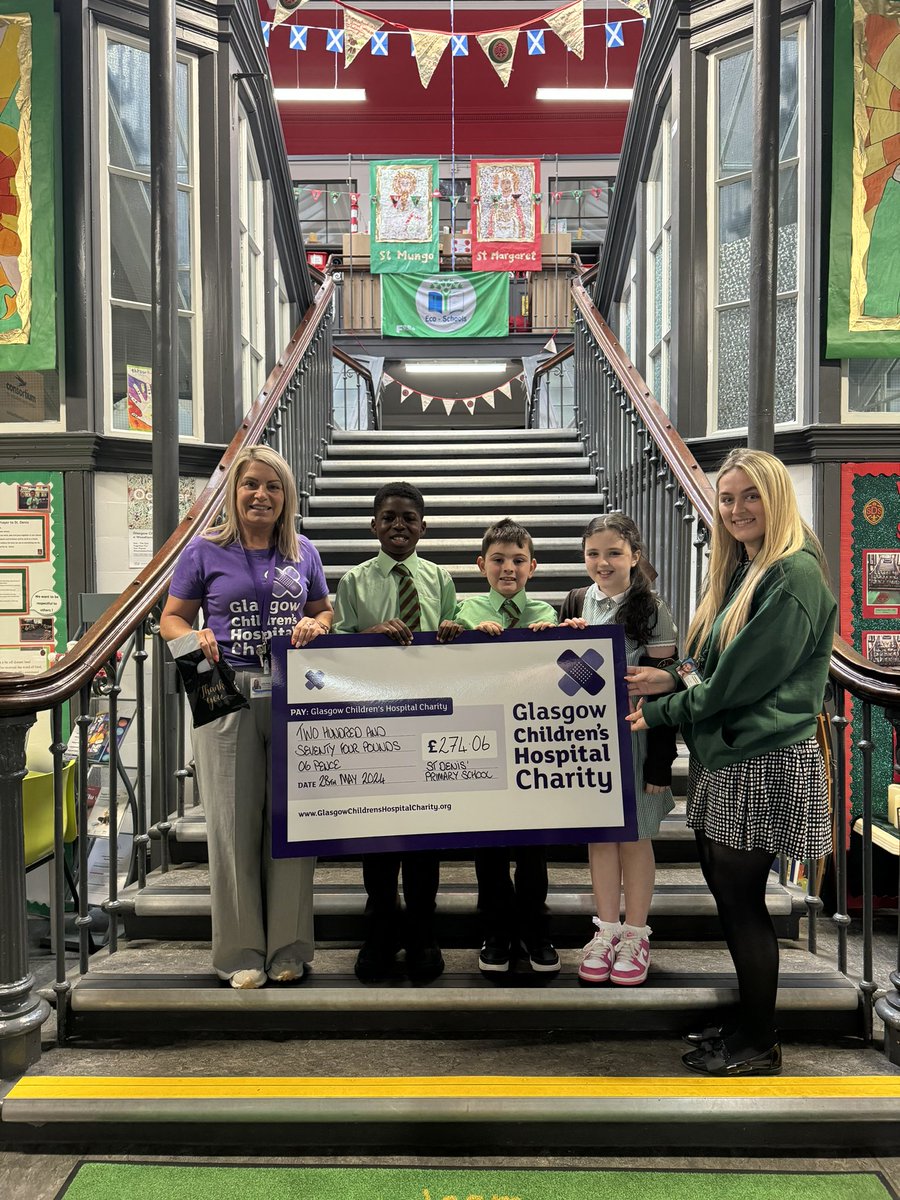 St_Denis_PS's tweet photo. ⭐️ Well done again to Primary 4 for their outstanding enterprise project, selling Easter painting bags, raising £274.06 for @gch_charity ! And congratulations to this week’s St Denis’ Superstars! ⭐️ https://t.co/fy8MV1v3Kx
