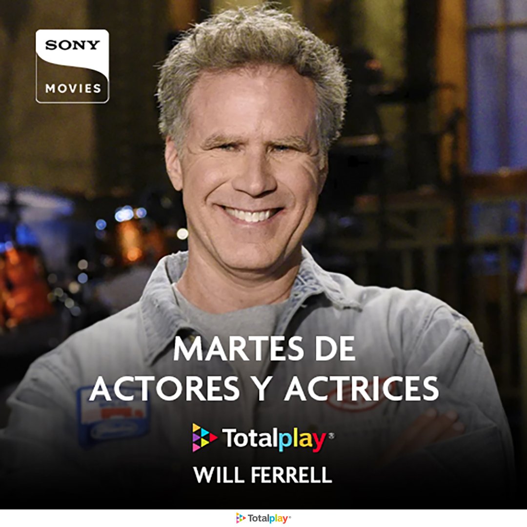 ¡La semana no comienza si no es con el Martes de actores y actrices! 😄 Hoy diviértete con las mejores comedias de Will Ferrell en SONY MOVIES canal 450 de Totalplay. Además, espera la 4ta trivia en tu Totalplay TV para ganar una pantalla de 65'. 📺🎉