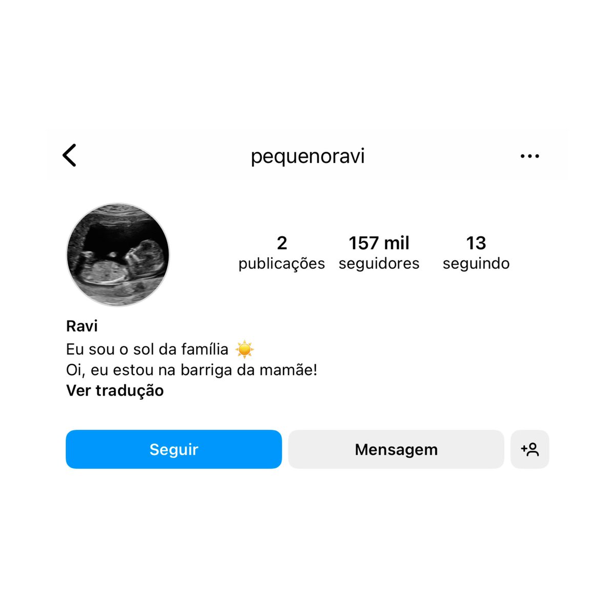 🚨FAMOSOS: Ravi, o segundo filho do casal de influenciadores Viih Tube e Eliezer, ainda nem nasceu, mas já acumula mais de 150 mil seguidores no Instagram.