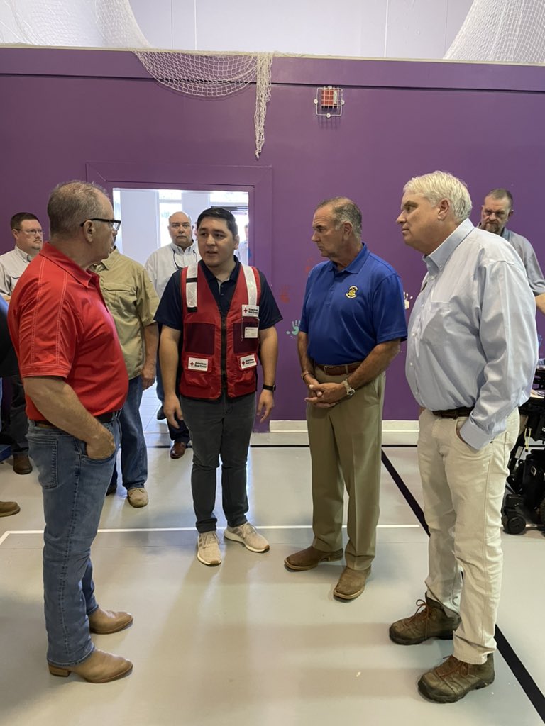 GovMikeKehoe's tweet photo. In Sikeston this morning, on behalf of @GovParsonMO, assessing storm damage affecting thousands in the southeast Missouri area. Grateful for the dedicated work of emergency responders, local elected officials, legislators, @MoSEMA_, and @RedCrossMO, who are working together to expedite and support recovery efforts.