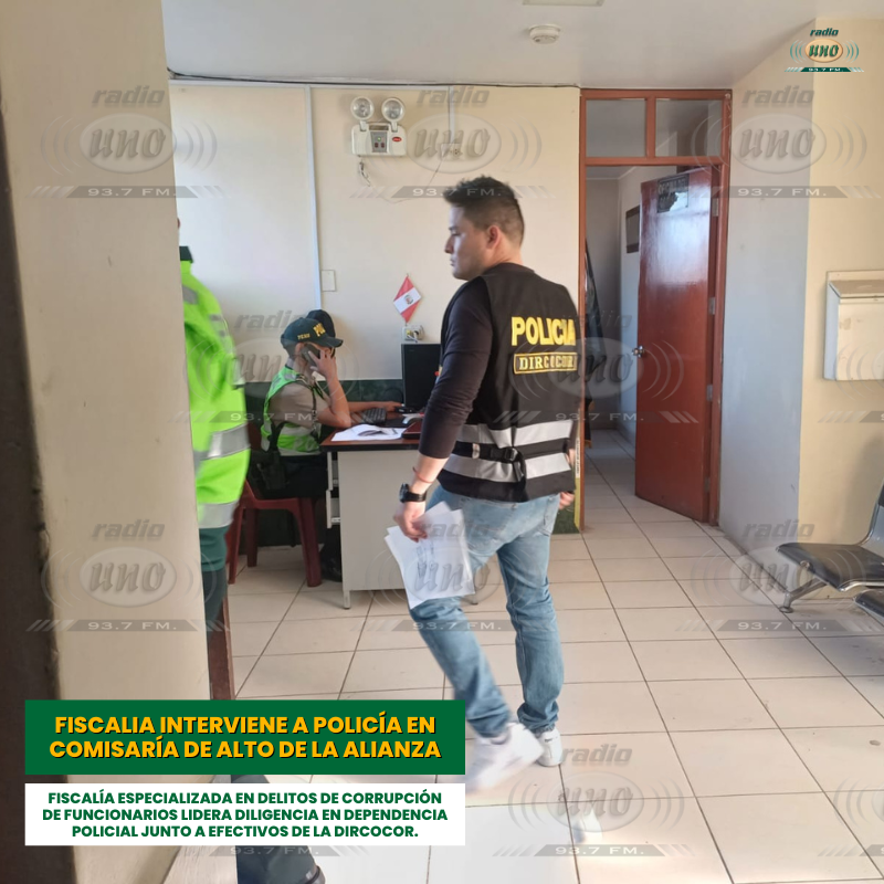 🚨#Tacna| Tercer despacho de la Fiscalía Especializada en Delitos de Corrupción de Funcionarios de Tacna intervienen a miembro de la PNP en la Comisaria Alto Alianza.
En desarrollo. @FiscaliaPeru @PoliciaPeru @MininterPeru @Poder_Judicial_ @canalN_ 
Más: acortar.link/KVLwjq