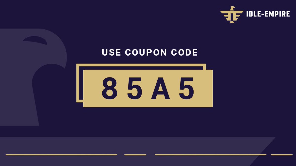 New coupon code available! 🆓

Use the code '85A5' to earn 130 points - only valid for 23 hours! ⏳

Redeem your coupon here: idle-empi.re/2GnyqdR