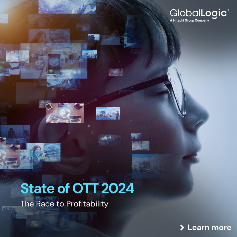 GlobalLogic's tweet photo. Dive into the dynamic world of #OTT #media tech in our whitepaper, “The State of OTT 2024: The Race to Profitability.” Uncover the future of streaming services with insights into media consumer behaviors, tech trends, and evolving monetization models: https://t.co/oiPyexAKoJ