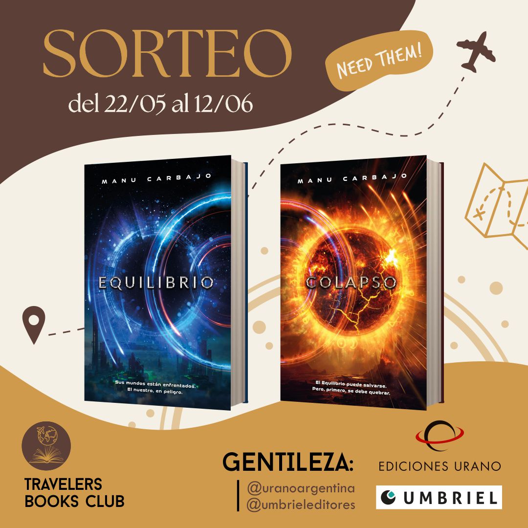 ¡Con el club de lectura tenemos un sorteo IMPRESIONANTE en IG! Estamos sorteando ejemplares de Equilibrio y Colapso de Manu Carbajo, gentileza de la editorial. ¡Corran a participar!

instagram.com/p/C7RzF9lOVDe/