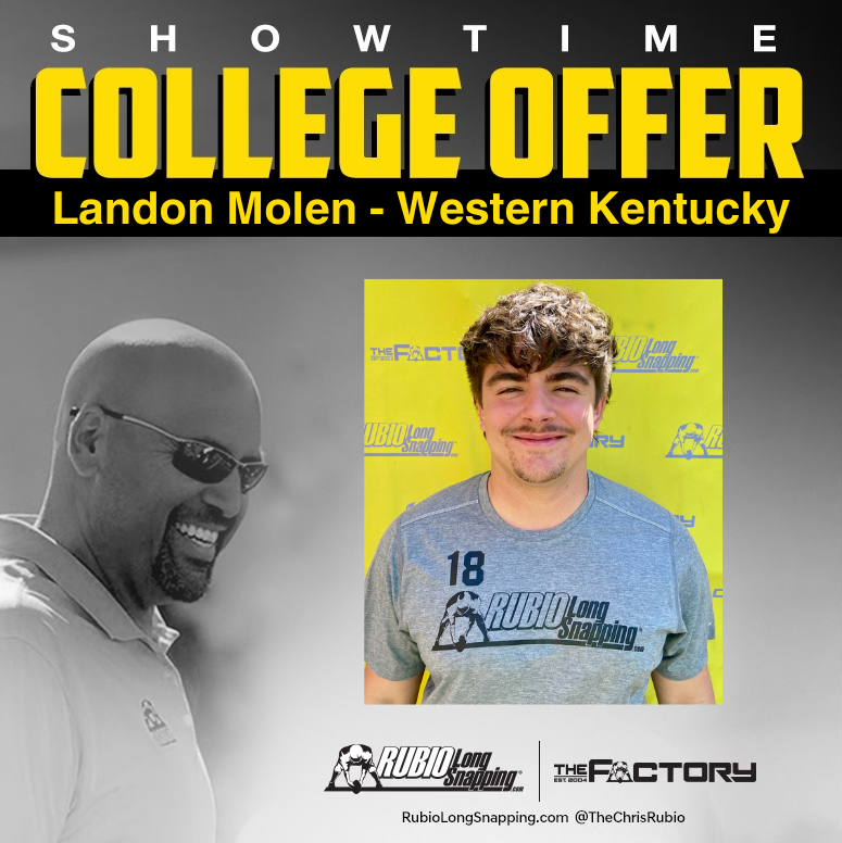 SHOWTIME!!! Rubio Long Snapper Landon Molen (JC, MT) has picked up an offer to... rubiolongsnapping.com/player-ranking… #RubioFamily | #ToeTheLine