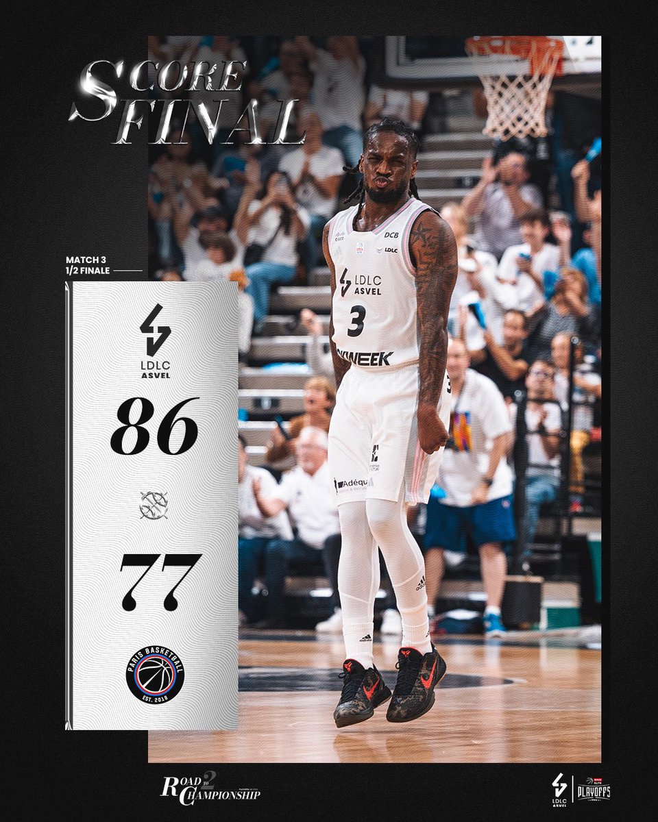 LDLCASVEL's tweet photo. À UN PAS DE LA FINALE ! 🔥🔥🔥🔥

Dans une Astroballe en fusion totale, les Villeurbannais renversent Paris et mènent désormais 2-1 dans la série !! 

Rendez-vous jeudi pour un GAME 4 d’anthologie !!! 

🎟️ https://t.co/8BXyGbha6b

#LDLCASVEL https://t.co/tvjPnIJitJ
