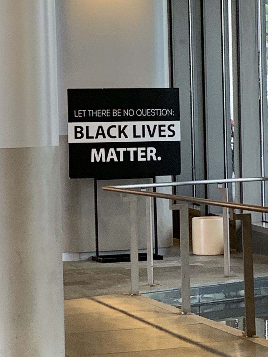 This is the second sign we’ve seen in City Hall pronouncing that Black Lives Matter. These are just words. If Black Lives Matter you don’t move to defund one of the few dedicated revenue sources for Black led initiatives on a Friday before a 3 day weekend. Shame on CM Rivera.