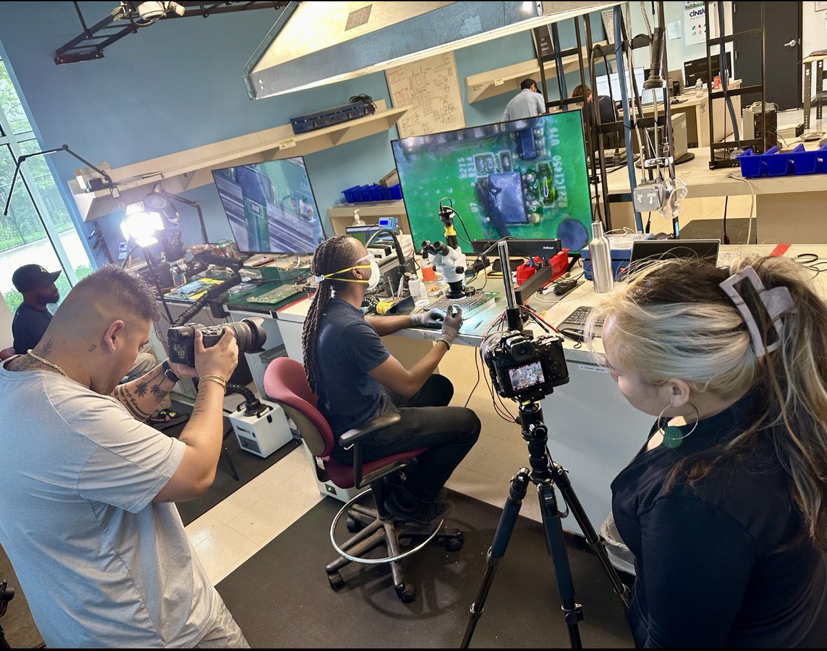 Just some #BTS action at the $CLSK #bitcoin mining repair lab in Norcross ahead of this week’s retail investor day! 🎥📸🎞️