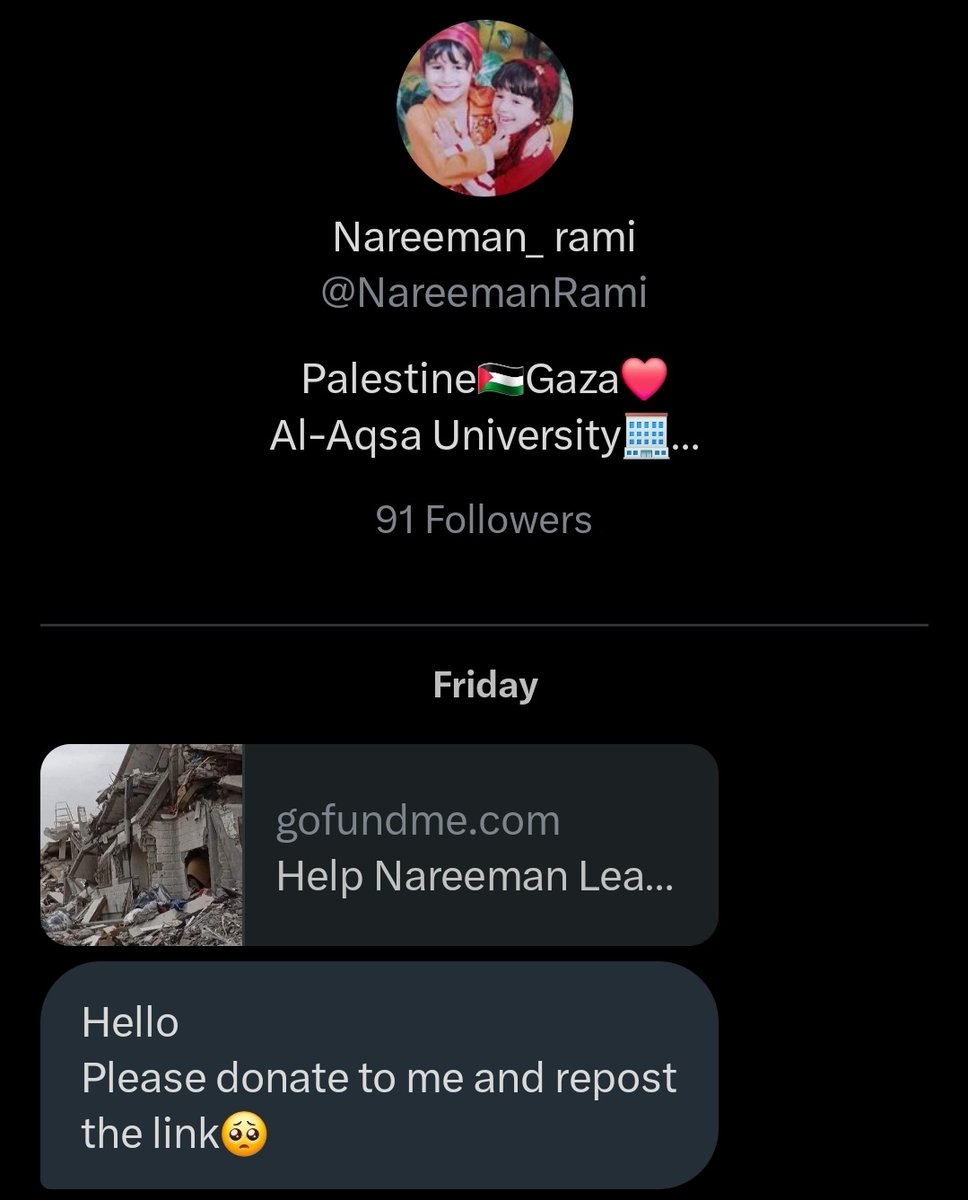 I missed this DM on main the other day, but please donate to this person if you can!!
gofundme.com/f/help-nareema…