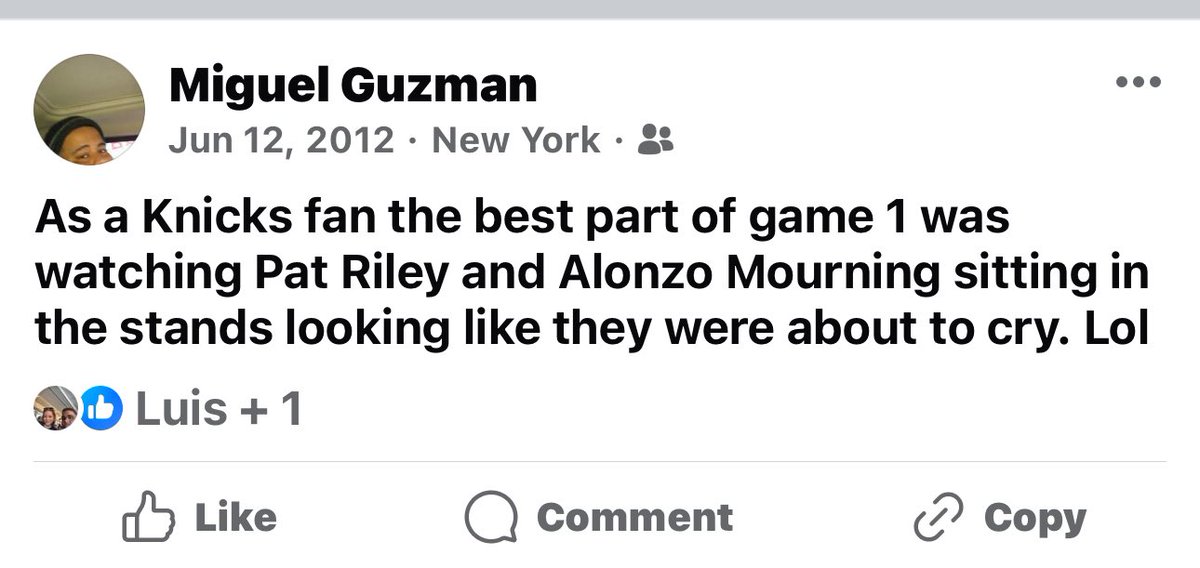 So, I have a funeral thing to go to. Another Knicks fan from neighborhood passed away and he was an OG to me man.