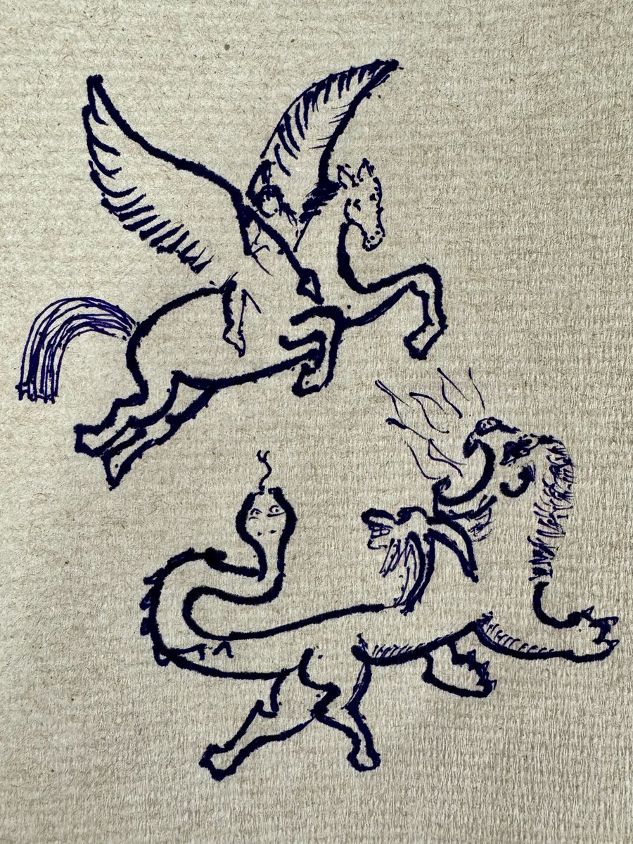 #artbetweencases today I’m fighting some mythical beasts! #pegasus