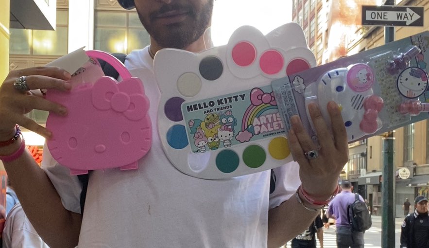 My man be going to the store and buying me they whole hello kitty inventory #real