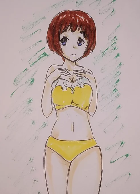 #1日1ユーフォ5-21起きた。とりあえず昨日描いてた針谷果穂。 