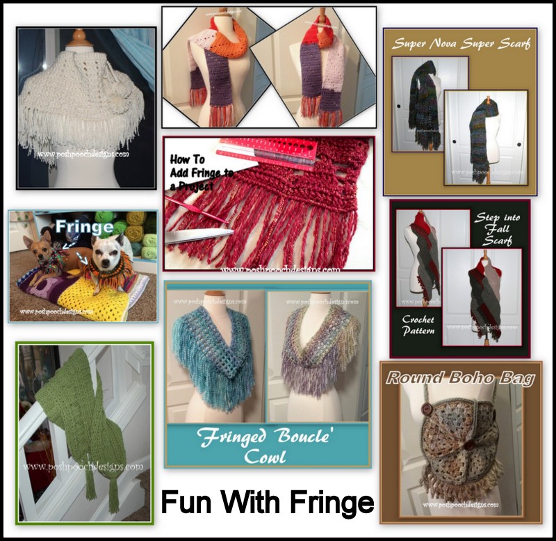 Fun With Fringe Crochet Pattern Collection -   - -   - …shpoochdesignsdogclothes.blogspot.com/2021/02/fun-wi… #fringe #crochetpatterns