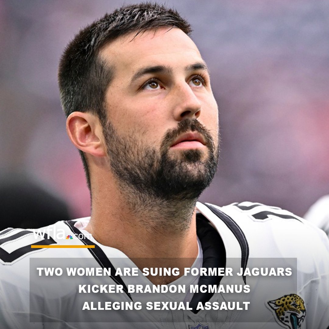 Two women have filed a civil lawsuit in Florida accusing NFL kicker Brandon McManus of sexually assaulting them while they worked as flight attendants on the Jacksonville Jaguars' trans-Atlantic trip to London last year bit.ly/4aGebSn