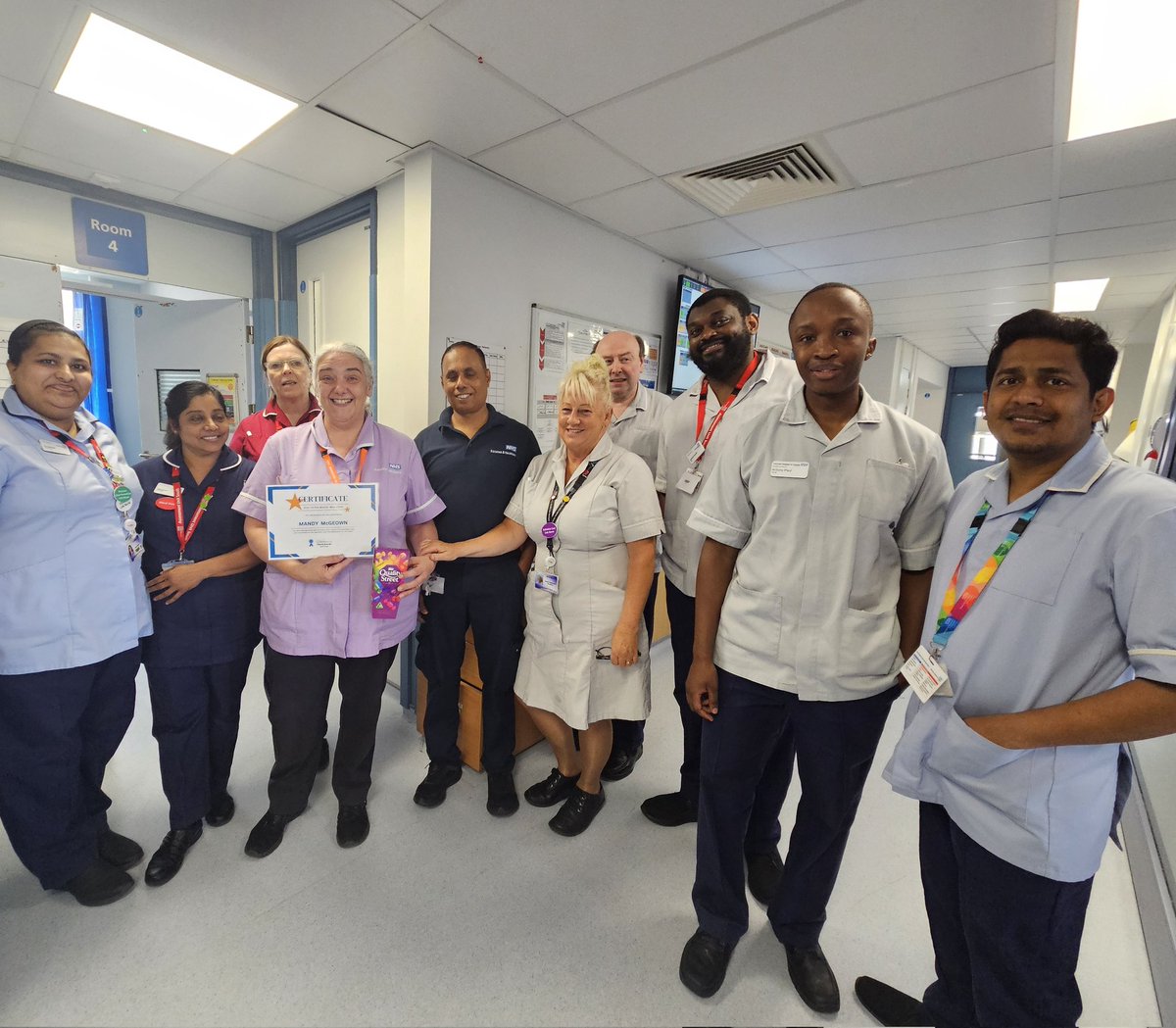 Congratulations to our star of the month Domestic staff Mandy. Many has been appreciated by her colleagues for keeping the ward sparkling and always going above and beyond. #Oneteam #UHLRISE