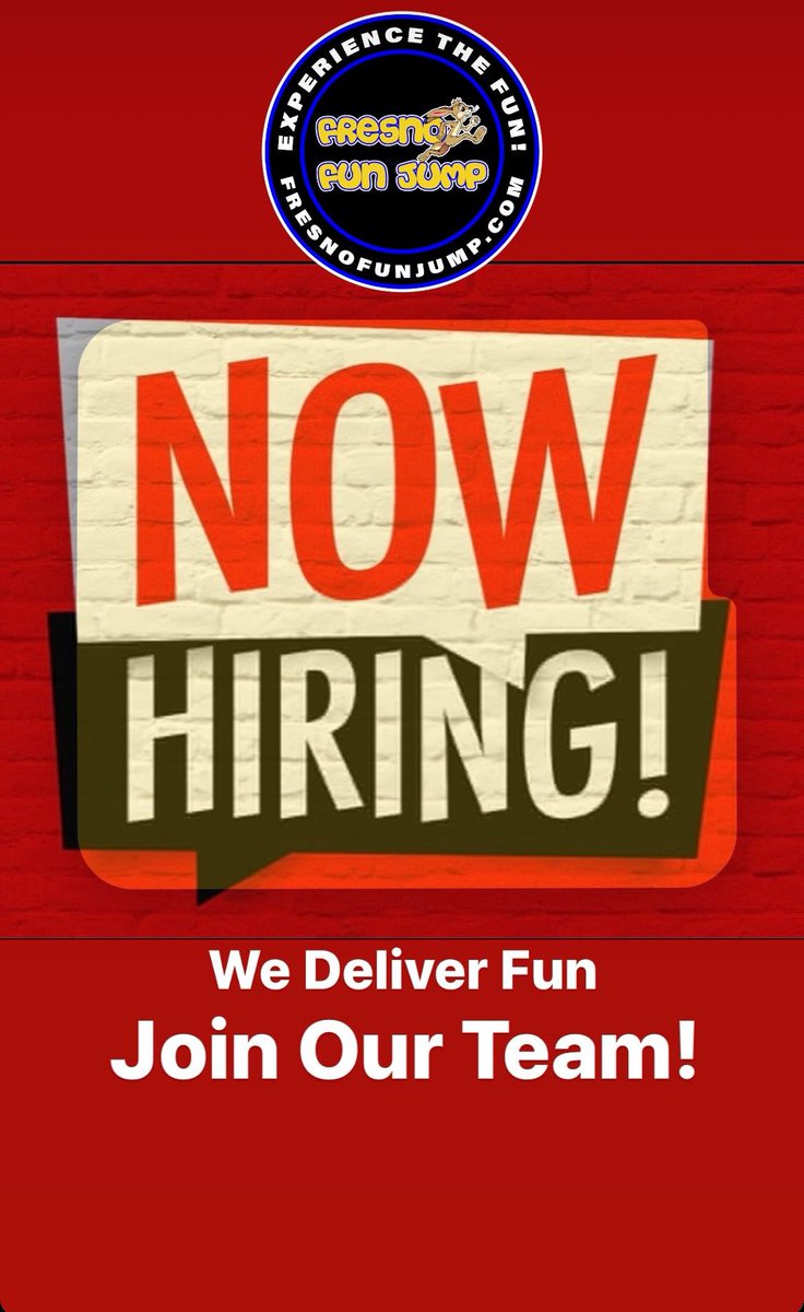 Event Set Up &amp; Delivery Team
Fresno, CA

Join Our Team! fresnofunjump.com/employment/