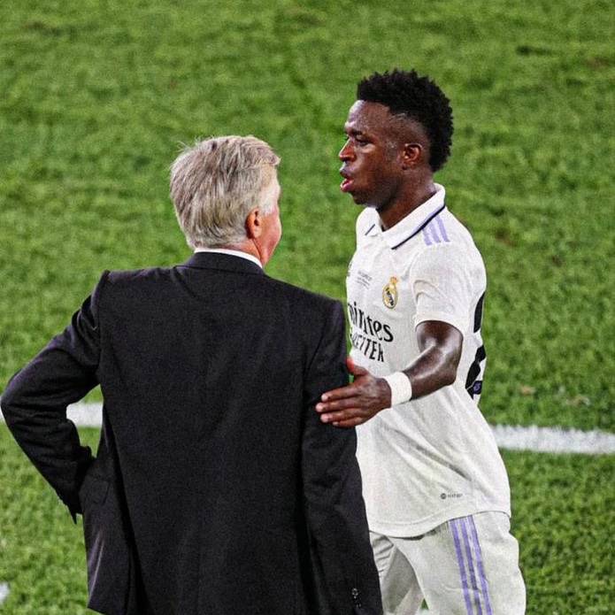🗣️ Carlo Ancelotti: “Viní Jr was always fantastic in 1v1s but I’ve helped him be more effective inside the pitch, not just wide. He’s fast, he’s really talented, but he has to beat two people from wide to have a shot. That movement in the middle of the pitch, with one touch he