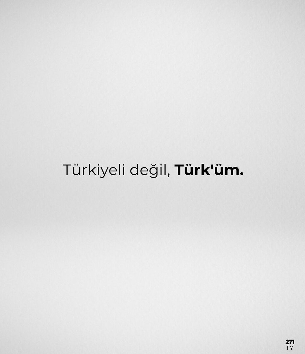 Yoklama alıyoruz 👇 Türkiyeli değil, Türk'üm