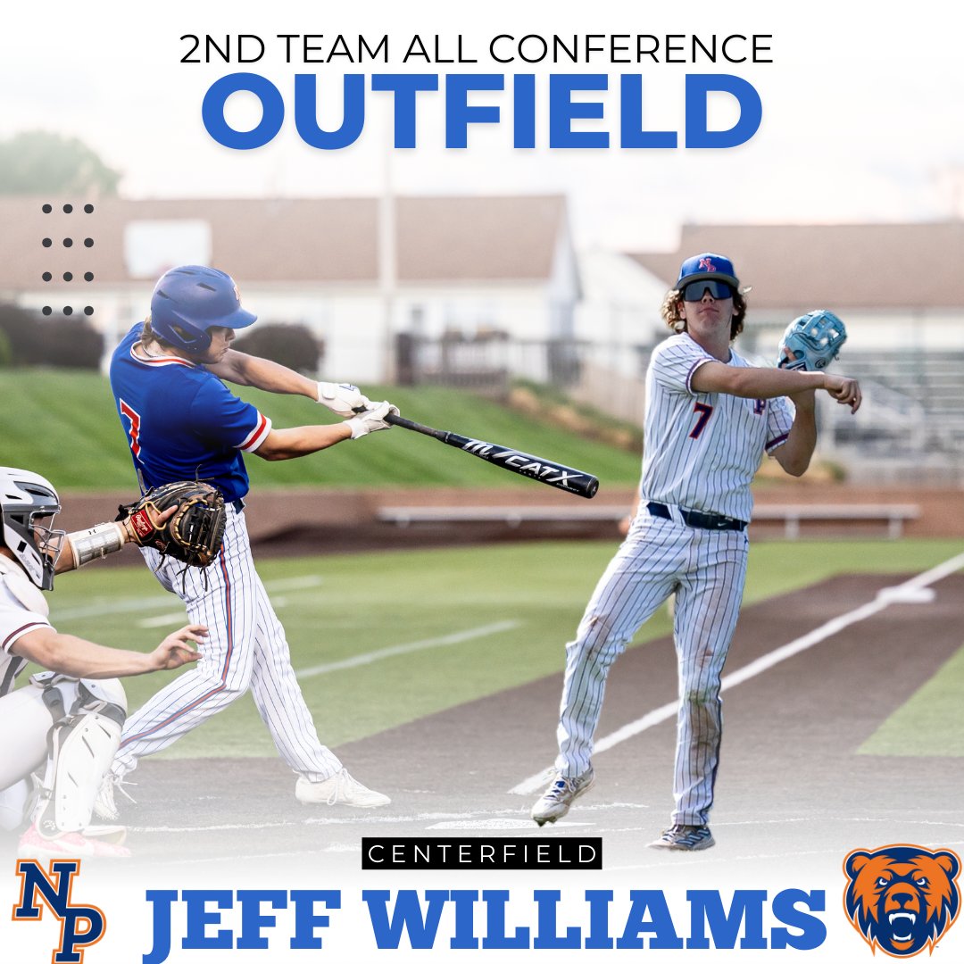 Congratulations to Jeff Williams for being selected 2nd Team All Conference Outfield