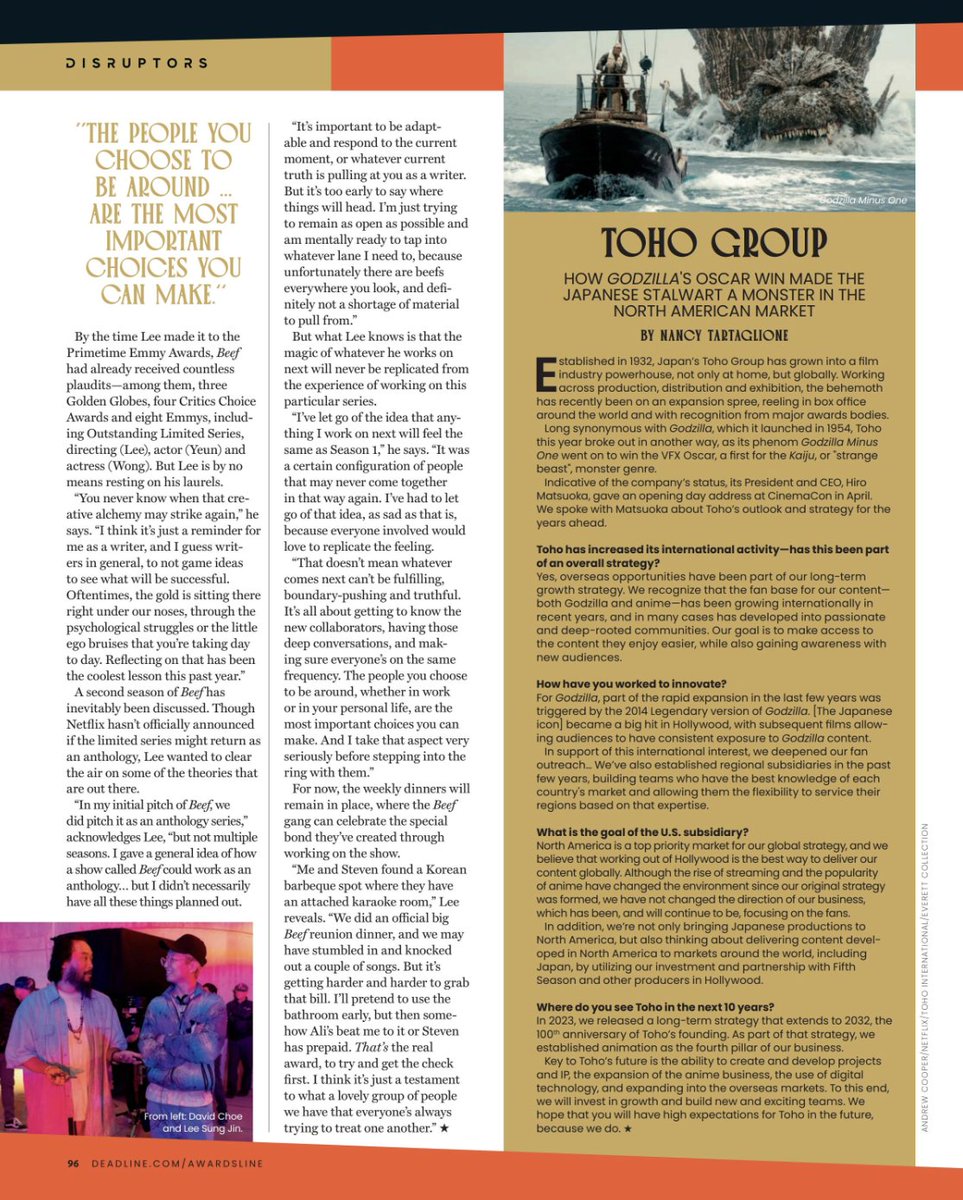 wongie1's tweet photo. I totally forgot to share my article for @DEADLINE #Awardsline special @Festival_Cannes issue! I am so grateful that I got to chat w/ #LeeSungJin about how #Beef changed his personal life &amp; the special forever bond he has with his cast &amp; crew. Read here: https://t.co/gyAc0rQHsx https://t.co/14pj8lWSqH