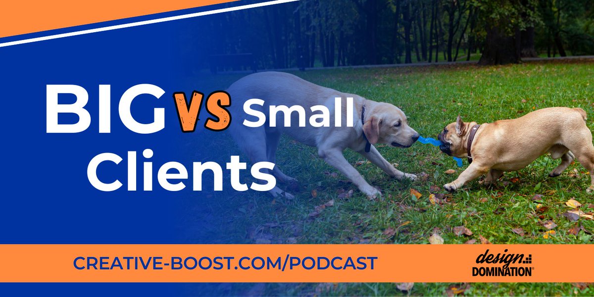 Wish you had some big-name clients in your portfolio to show off? Think having big clients means making more money in your creative business? If so, this is for you!

Find out the pros and cons of working with big clients. creative-boost.com/big-clients-ve…

#IdealClient #creativebusiness