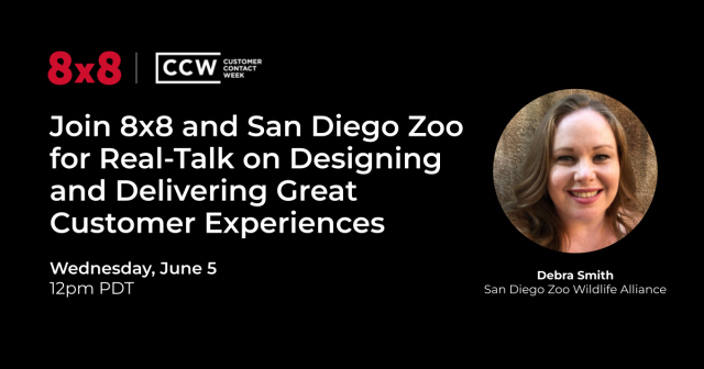 What does it take to consistently design &amp; deliver exceptional experiences? At #CCWVegas, don't miss <a href="/8x8/">8x8</a>'s conversation with Debra Smith of <a href="/sandiegozoo/">San Diego Zoo Wildlife Alliance</a> on how #contactcenter teams can better anticipate &amp; deliver on customer expectations. #CCaaS #UCaaS bit.ly/3yLzMey