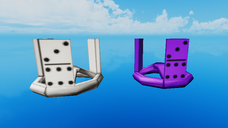 Roblox admin (swashbot) just uploaded two new textures for some domino crowns??

Platinum + Purple