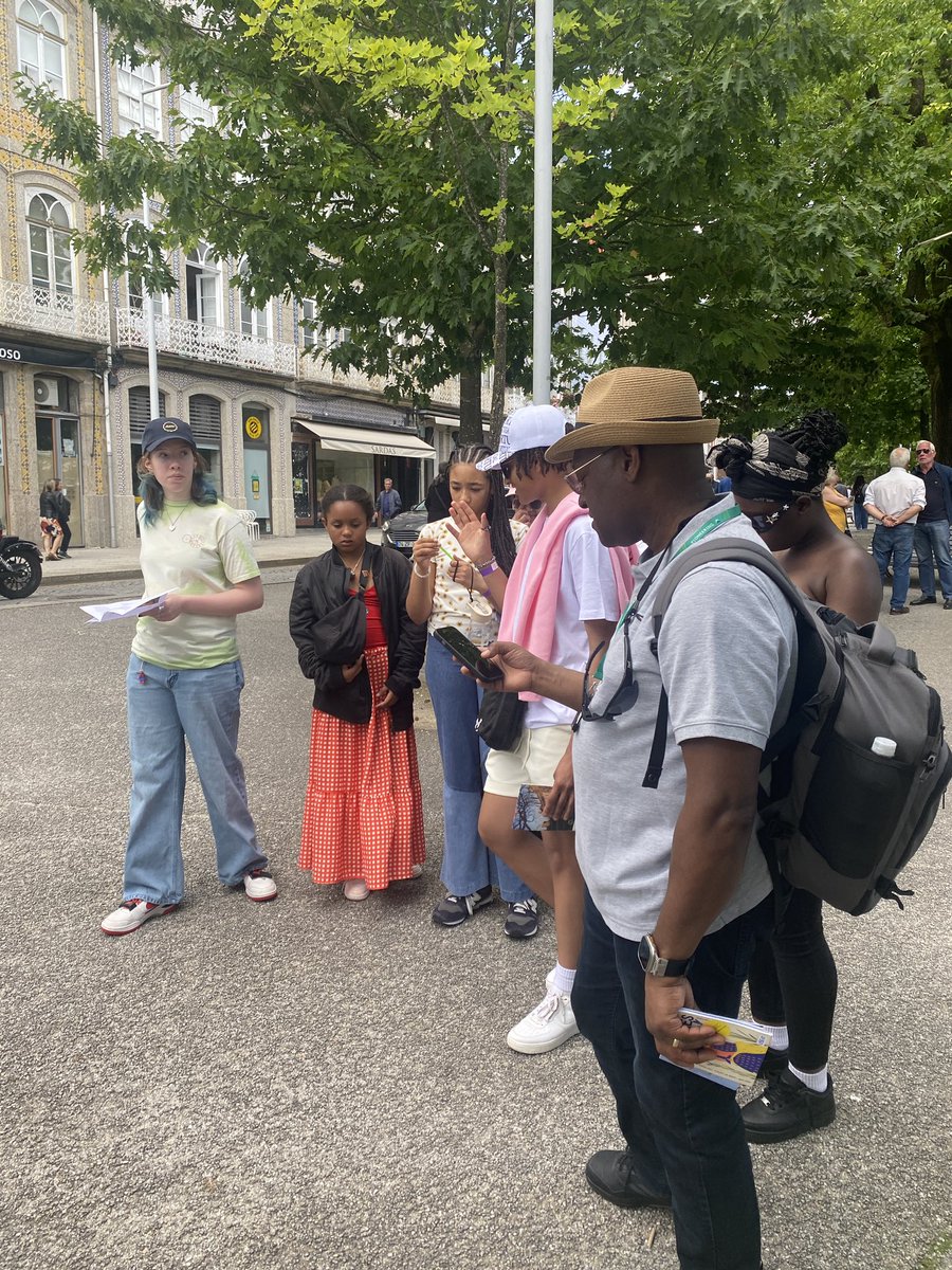 Day 1 touring the beautiful medieval city of Guimaraes including stunning views from the castle with our host school pupils and teachers, completing a mathematical and geometrical city trail 🧮 📐