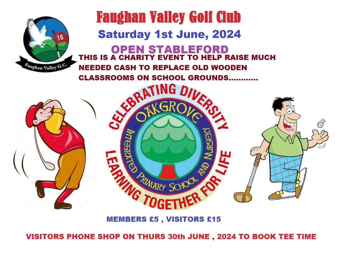 The countdown is on for our charity golf day at Faughan Valley Golf Club.