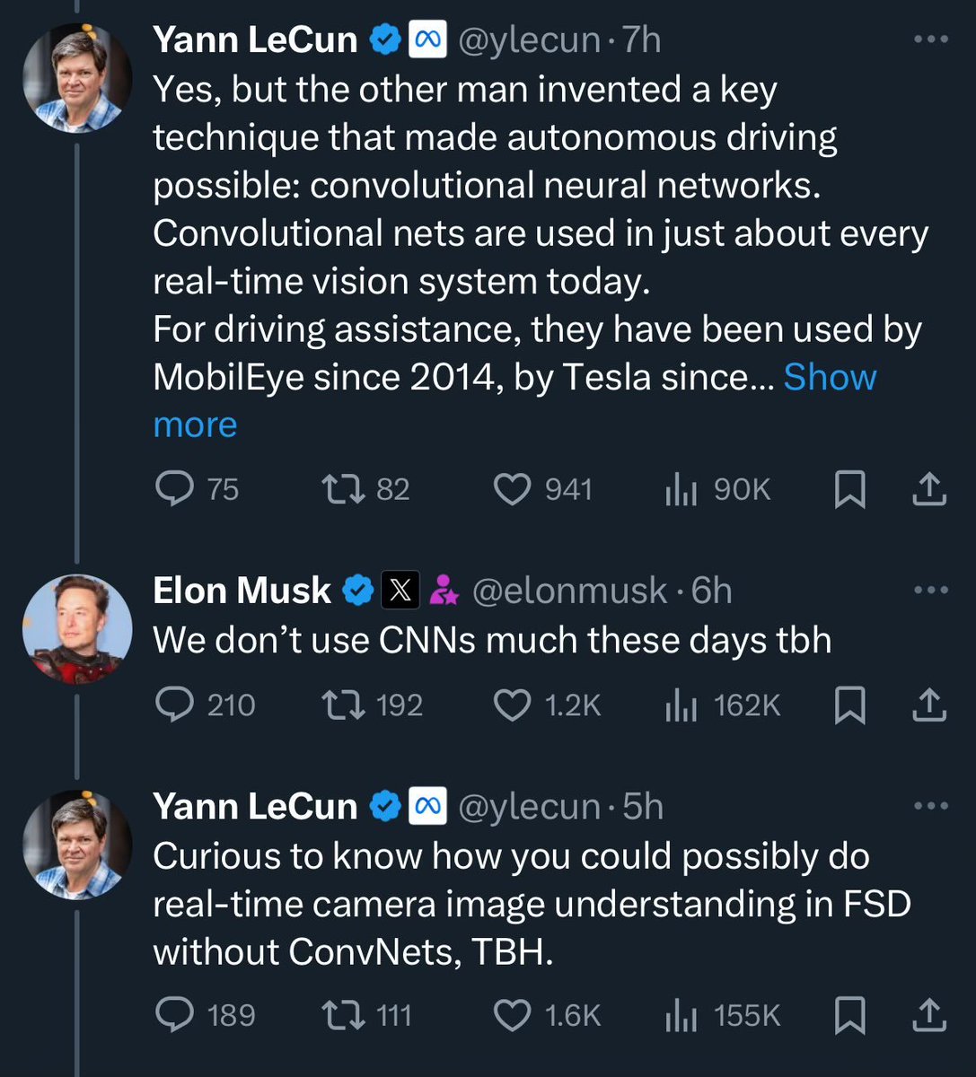 Condolences to the Tesla FSD team who have to ship a version without CNNs by next week