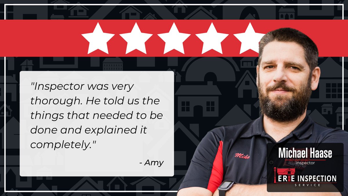 Fantastic review for our very own inspector, Mike🤩
Always awesome to work with Austin Gribble and his clients🤗

Call us today or go online to schedule your home inspection 🏠
☎️800.434.6022
🌐erieinspect.com

#ErieInspectionService #HomeInspectionReviews