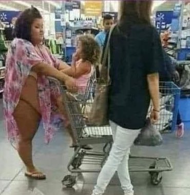 Walmart needs a dress code cause hell to the no no no