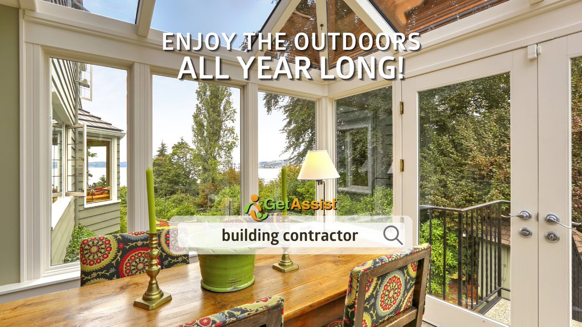 Do you enjoy the outdoors and like to relax and entertain in your backyard? You can do that all year long when you MAKE A FREE REQUEST on the GetAssist #BusinessDirectory for a local #BuildingContractor to build a #fourseasonroom sunroom on to your house!

app.getassist.com/v2/business-di…