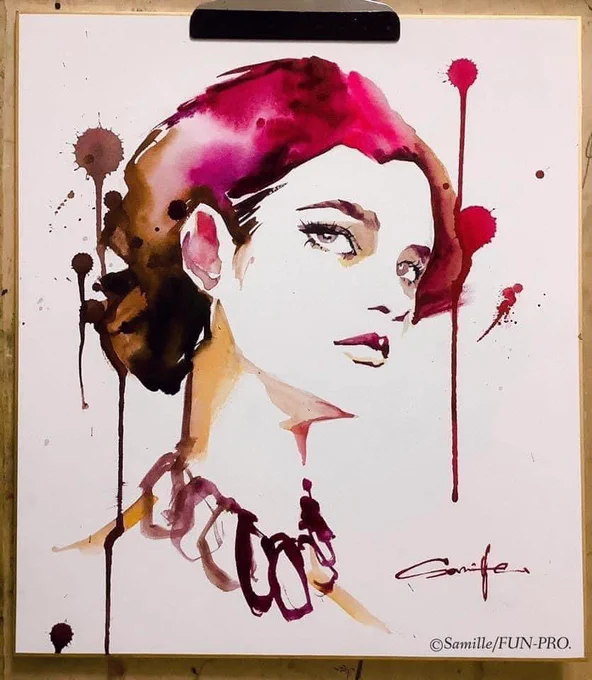 本日から、個展スタートですどうぞよろしくお願い致します(*^◯^*)《 Samille  ファッション画展 〜Mode à la Samille 2024》場所  銀座三越 本館7階 ギャラリー会期  5 月 29 日(水)～6 月 3 日(月)※最終日は午後5時終了 
