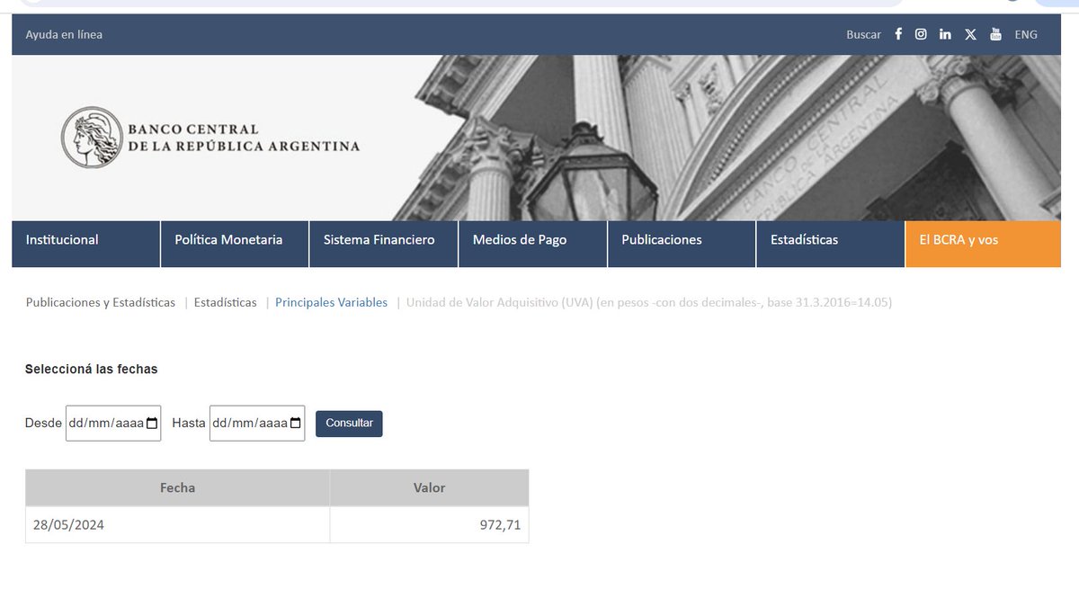 fm_fmelian's tweet photo. Valor UVA 28/05/24 = 972,71
Valor UVA 30/04/24 = 890,49
Incremento mes = 9,23%
Se traslada a todo crédito UVA
La inflación baja, el UVA sube
El índice está manipulado
#BCRA #UVA #HipotecadosUVA #CreditosUVA #DeudoresUVA #SalirdelUVA https://t.co/RolOhqxobH