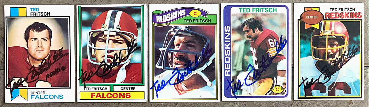 Ted Fritsch – Undrafted in 1972; Played for the @AtlantaFalcons 1972-1975 & the Washington Redskins 1976-1979. Ted carved out a nice lil niche as a long snapper & stud special teamer! Autographs thru the mail.
#ttm #ttmsuccess