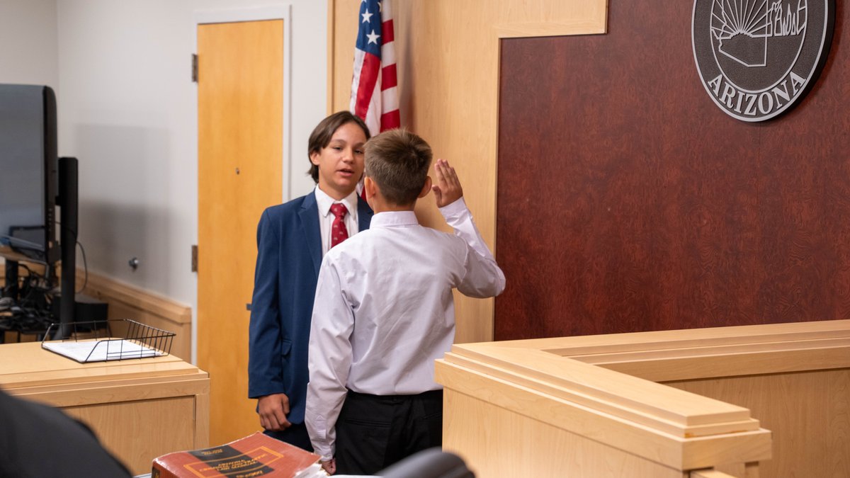 All rise! Local students took on the roles in court for a mock trial overseen by Presiding Judge Nicholas C. DiPiazza. 

The simulated trial was part of the students’ debate curriculum and allowed them to practice their critical thinking, presentation, and rhetorical skills.